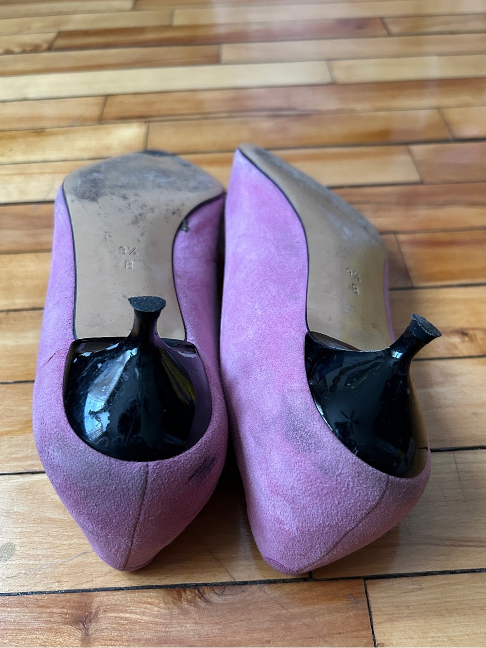 Vintage Coach Suede Kitten Heels Pink Pointed Toe Y2K Mob Wife Classic - Picture 8 of 13